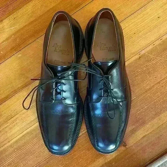 Allen Edmonds Hillcrest Black Leather Oxford Size 9 - Picture 1 of 9